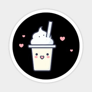 Cute Kawaii Vanilla Ice Cream with Hearts | Design for Kawaii Lovers | Cute Food Magnet